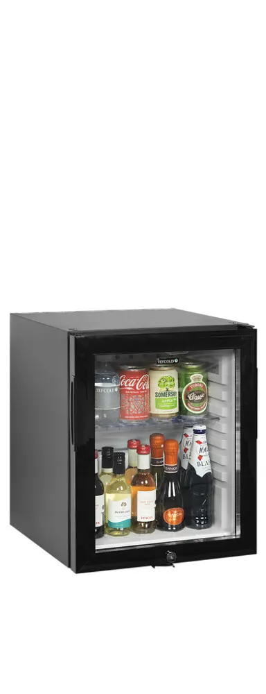 Mini chladnička do baru s presklenými dverami čierna - 24 L