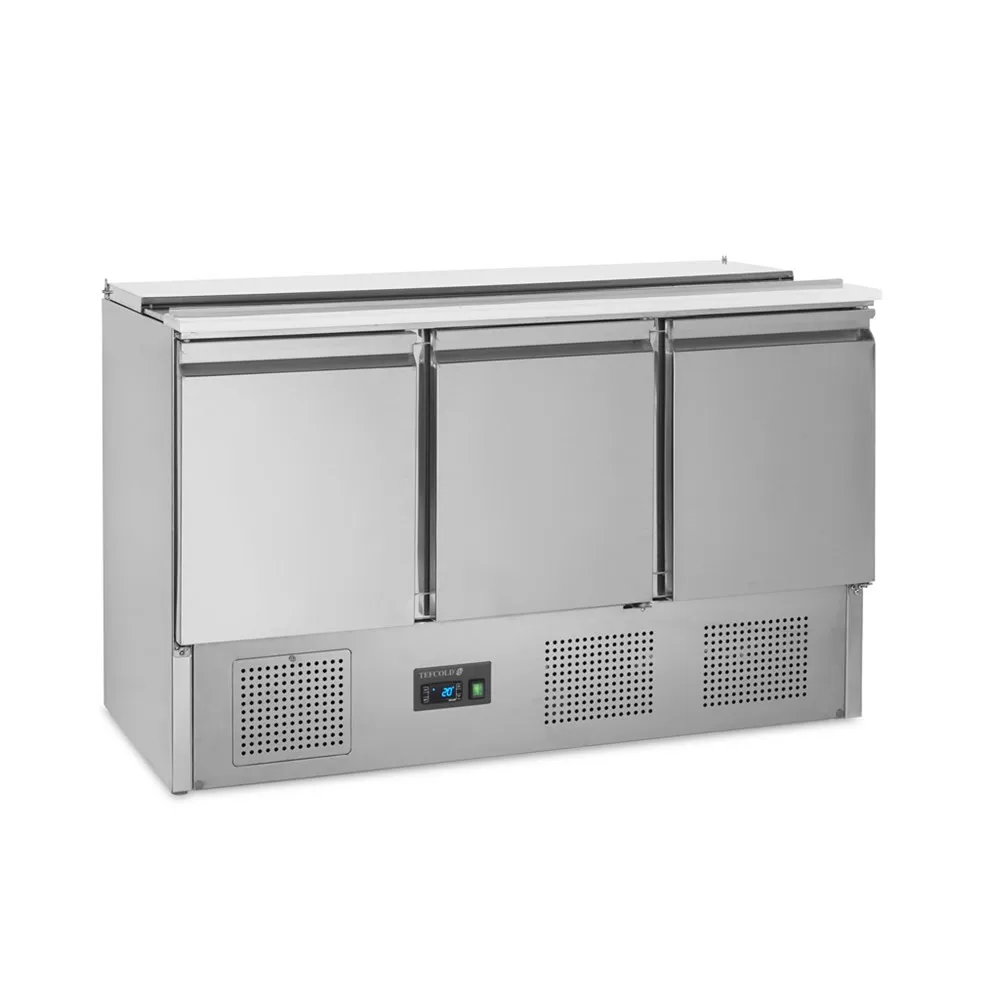 Saladette Chladiaca GN 1/1 z Nerezovej Ocele - 3 Dvere - 368 L - 4 GN 1/1
