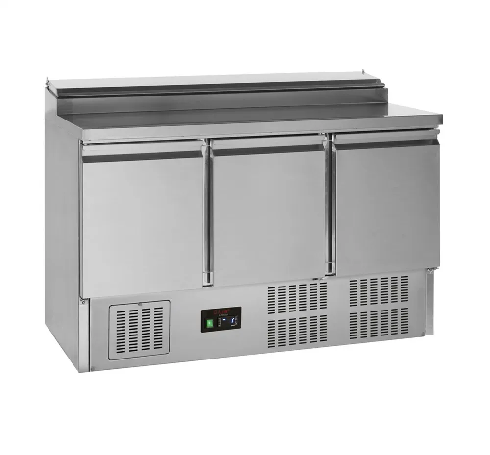 Saladette Chladiaca GN 1/1 z Nerezovej Ocele - 3 Dvere - 320 L - 4 GN 1/3