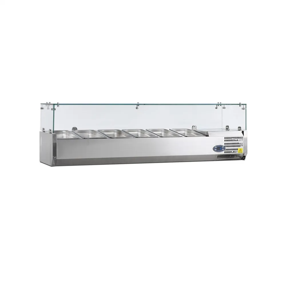 Stolová Saladette - Statické Chladenie - 6 GN 1/3 - 42,6 L