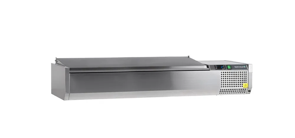 Saladette na položenie krytu Inox - Statická - 6 GN 1/3