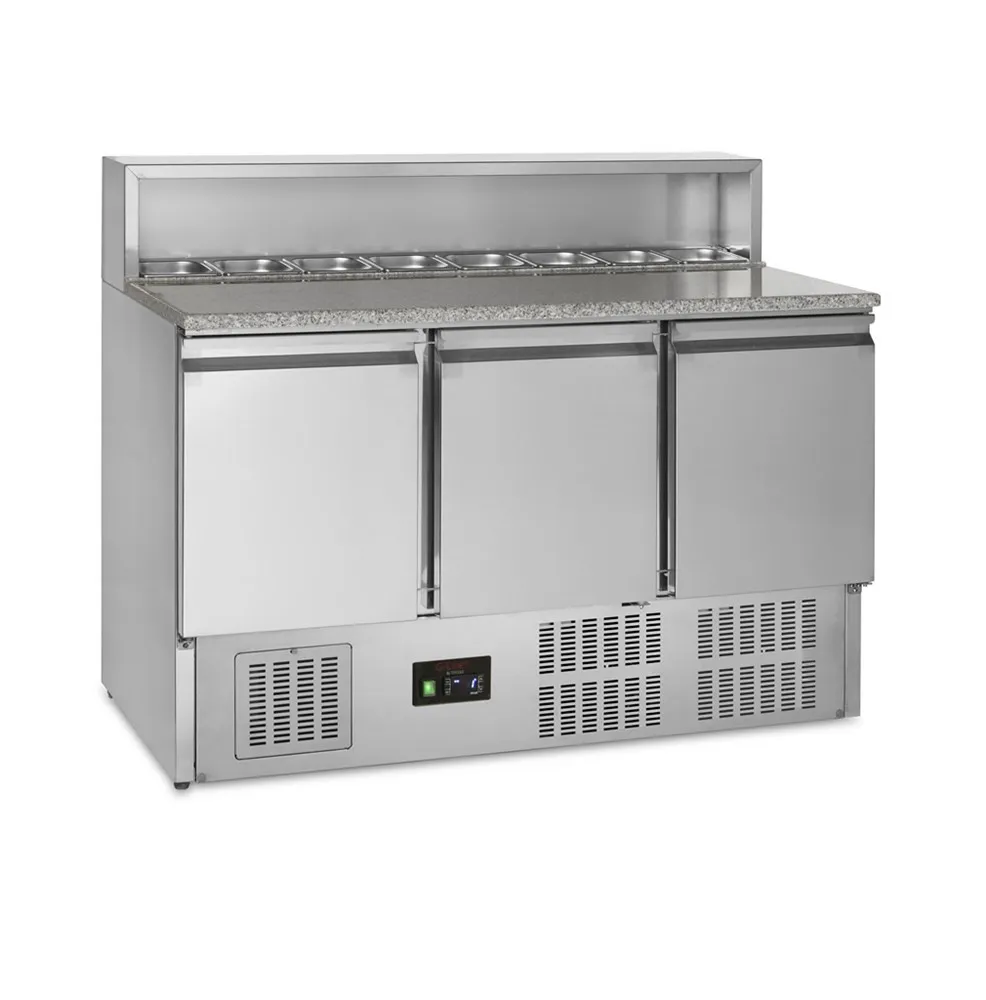 Pult na pizzu GN 1/1 - 3 dvere - 368 L