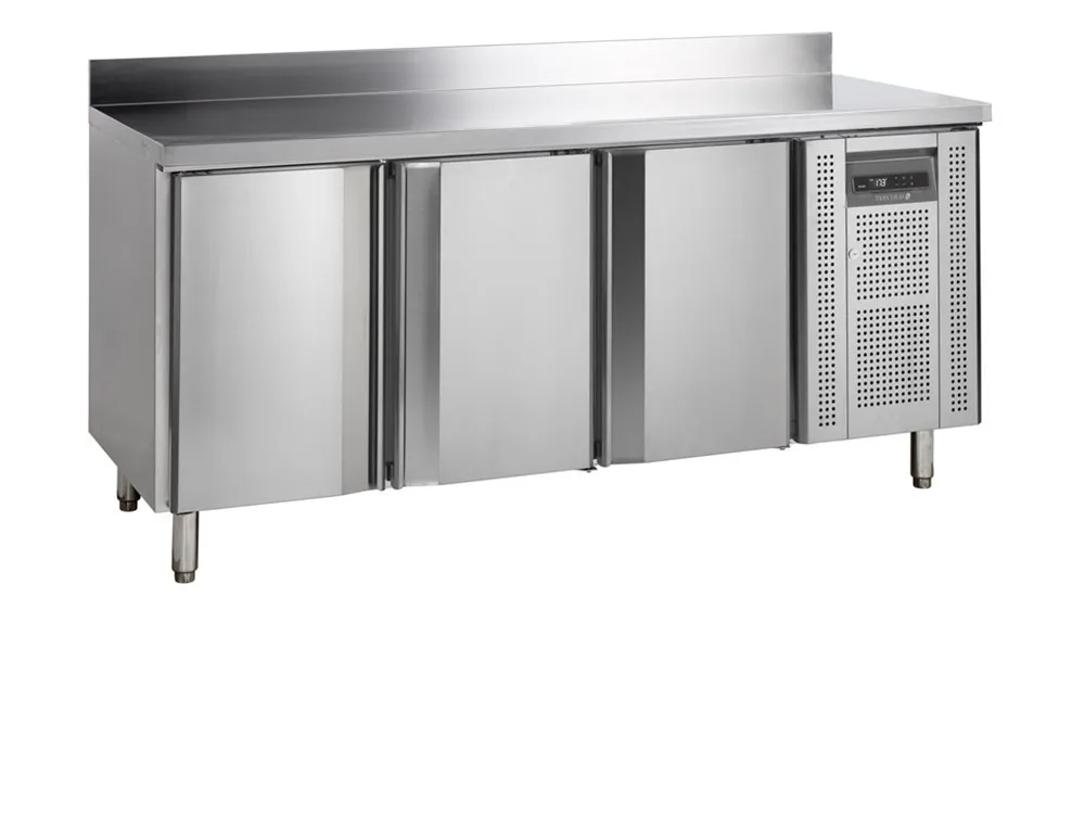 Negatívny chladiaci stôl s chrbátom - 3 dvere - GN 1/1