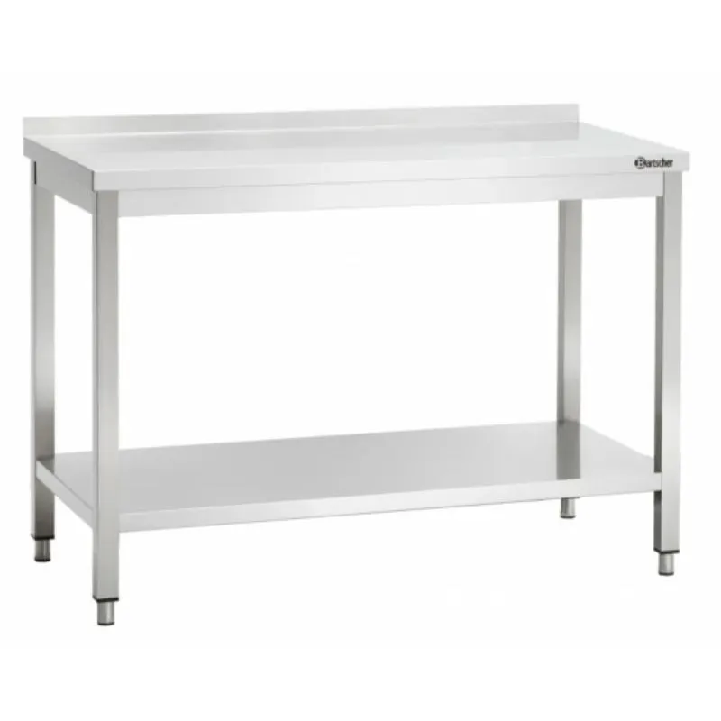 Stôl Inox s chrbtovou opierkou - D 1600 x Š 600 mm