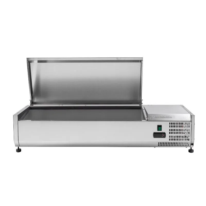 Saladette Chladiaca na Položenie Kryt Inox - 3 x GN 1/3 + 1 x GN 1/2