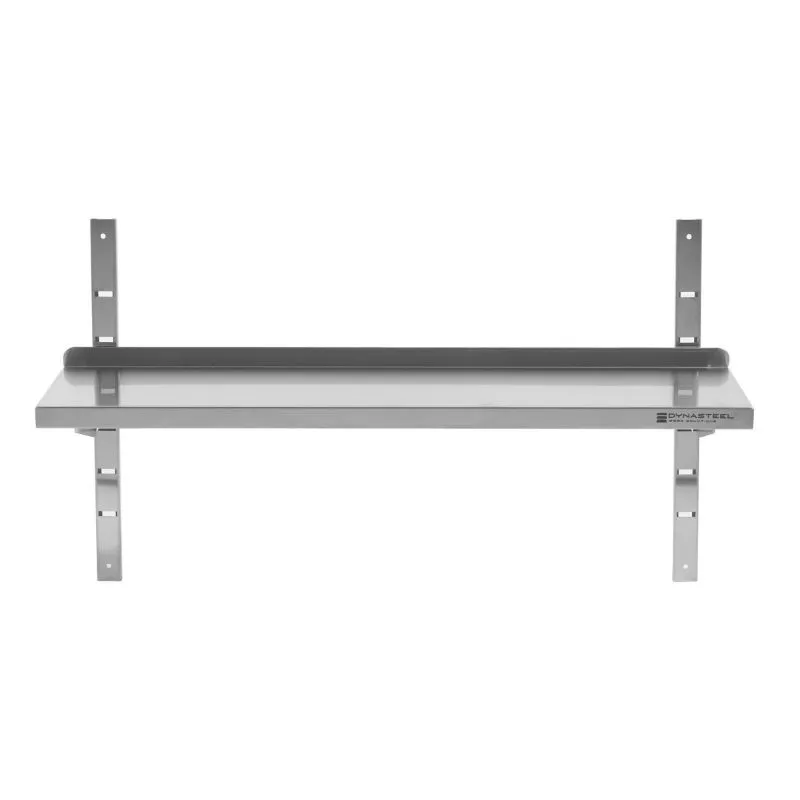Nástenná polica z nehrdzavejúcej ocele - D 1400 x H 400 mm