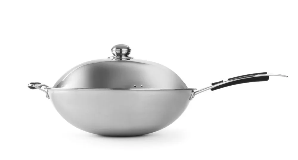 Wok s indukčným dnom z nerezovej ocele