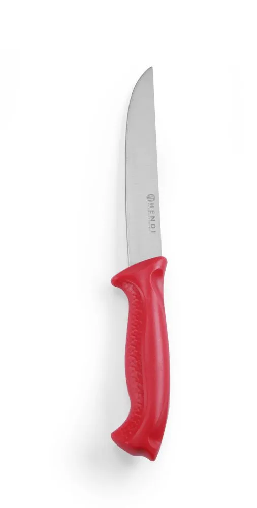 Červený nôž na krájanie surového mäsa - Dĺžka čepele 15 cm