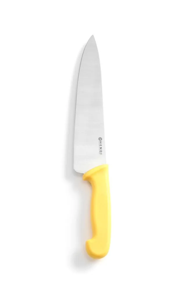 Kuchynský nôž žltý pre hydinu - čepeľ 24 cm