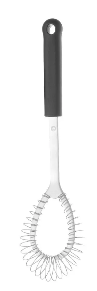 Biely šľahač z nerezovej ocele s rukoväťou z PP - dĺžka 160 mm