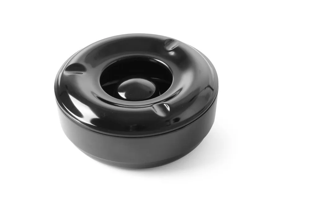 Popolník z čiernej melamíny - priemer 146 mm