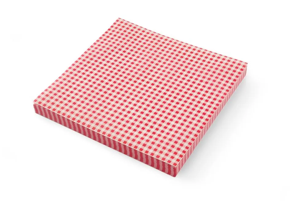 Pergamenový papier s vzorom štvorcov - 306 x 305 mm - 500 kusov