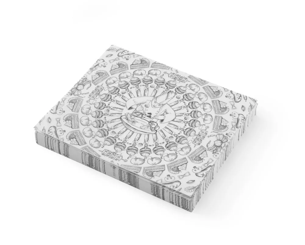 Pergamenový papier s motívom rýchleho občerstvenia - 200 x 250 mm - 500 kusov