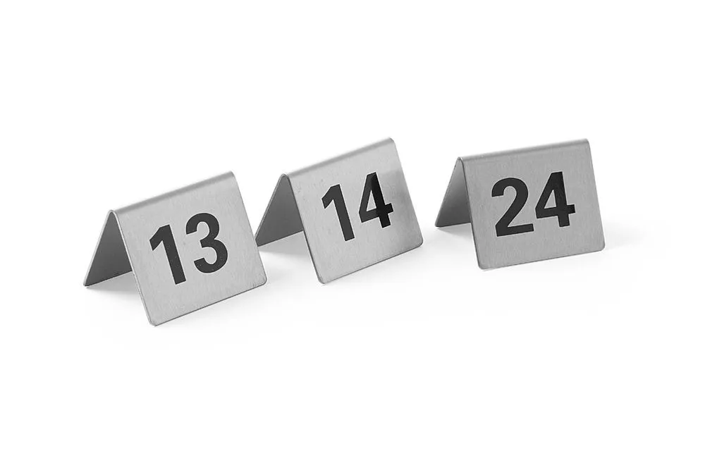Sada 12 stolových stojanov s číslami od 13 do 24