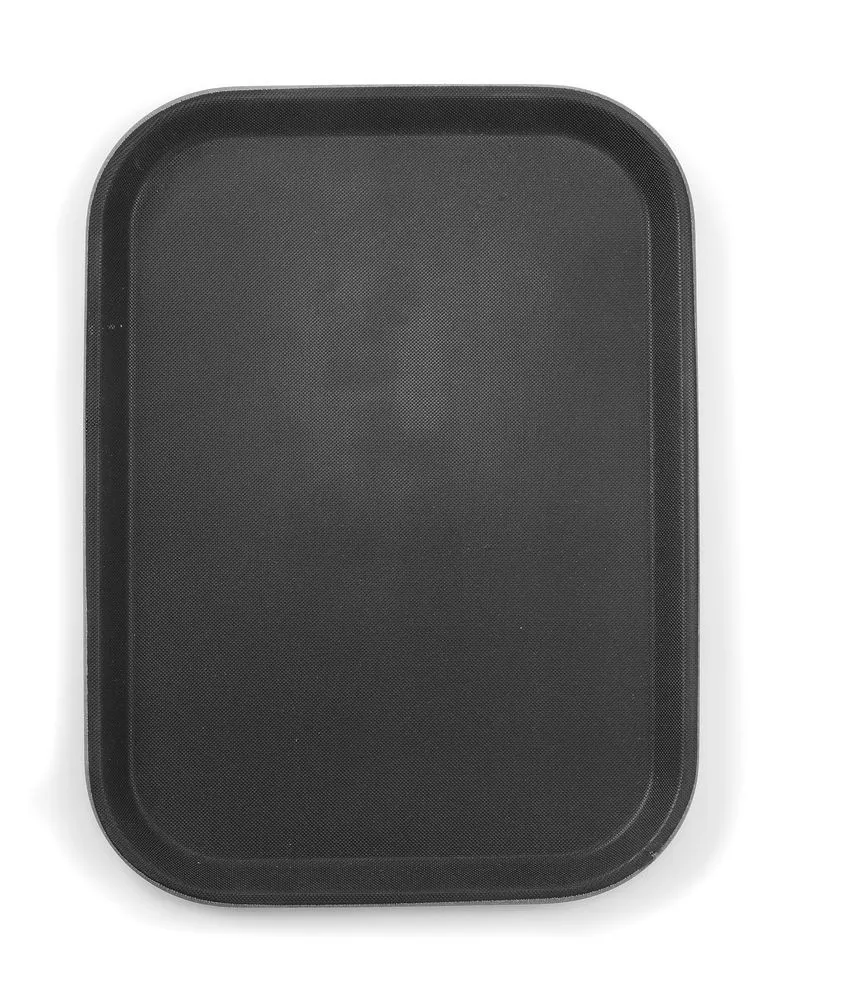 Obdĺžnikový podnos z čierneho polypropylénu - 255 x 355 mm