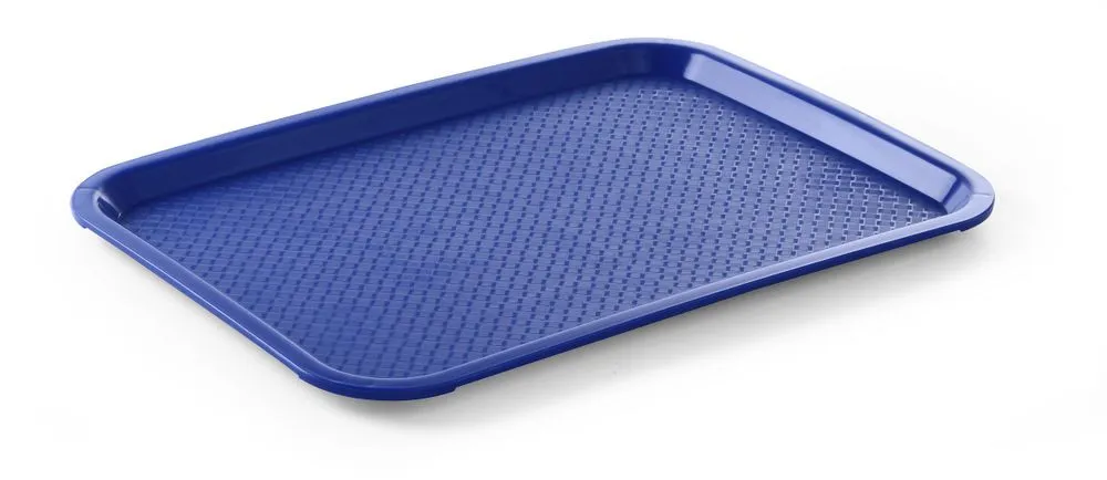 Obdĺžnikový podnos rýchleho občerstvenia modrý - 415 x 305 mm