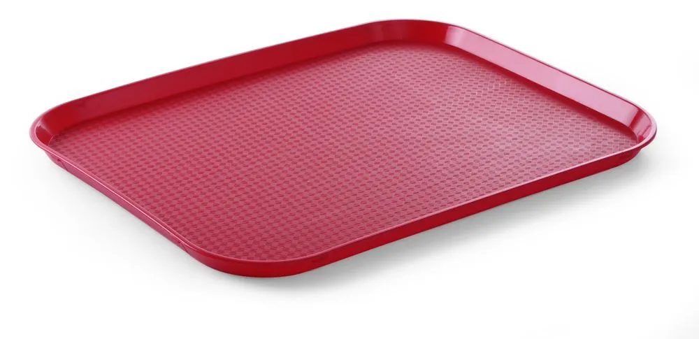 Rectangular Plateau Fast Food - Veľký model 450 x 350 mm - Červený - Červený
