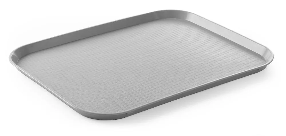 Obdĺžnikový podnos na rýchle občerstvenie - Veľký model 450 x 350 mm - Sivý