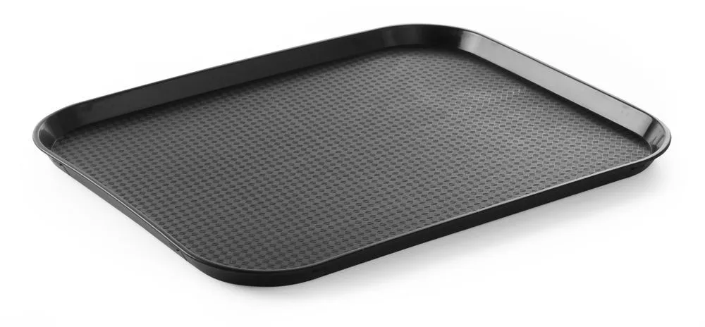 Obdĺžnikový podnos FastFood - Veľký model 450 x 350 mm - Čierny