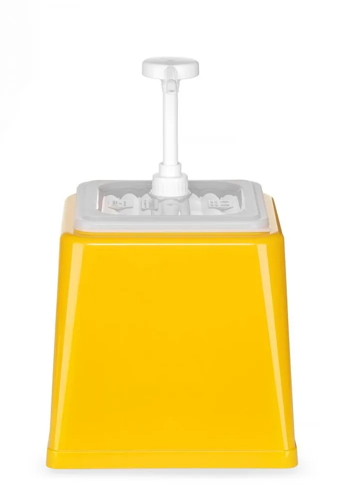 Distribútor omáčky s čerpadlom - žltý - 2,5 L