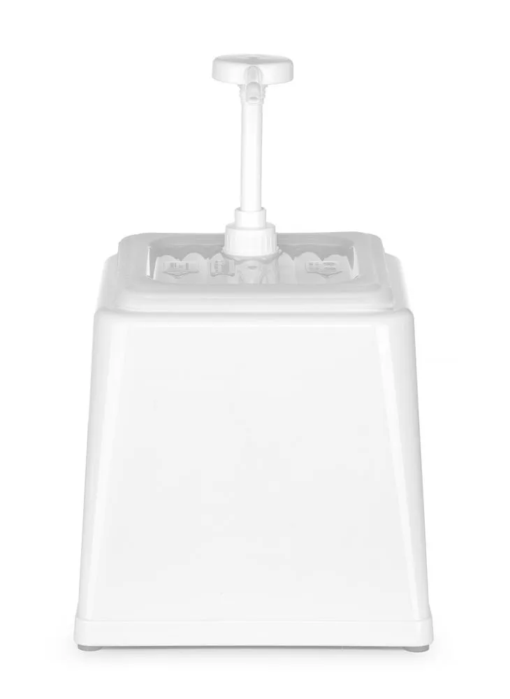 Distribútor omáčky s pumpou - biely - 2,5 L