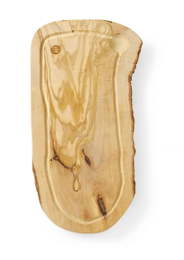 Kuchynská doska s drážkou z olivového dreva - 400 x 250 mm