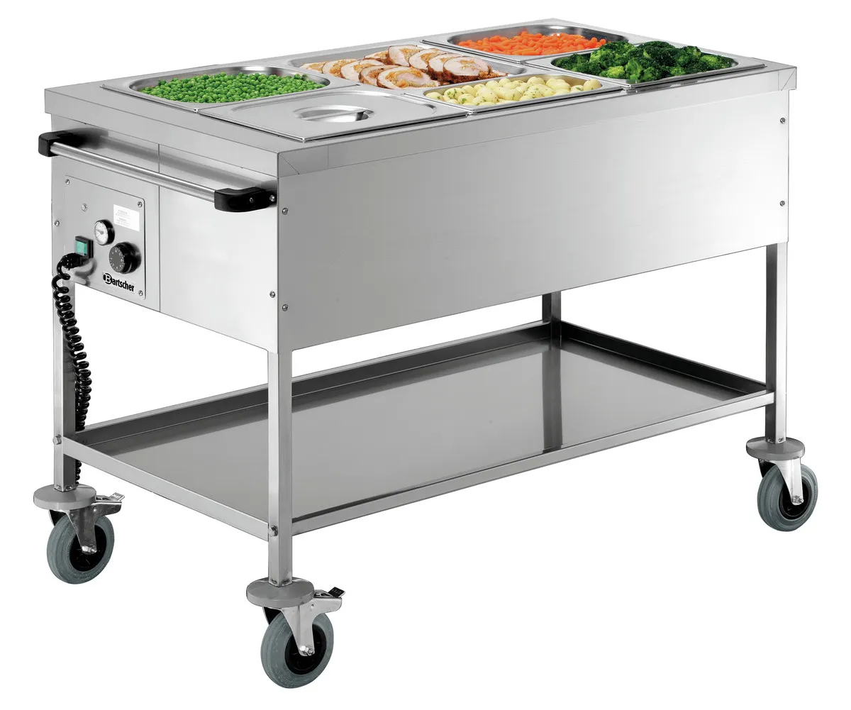 Voziček na Bain-Marie bez vody - 3 GN 1/1