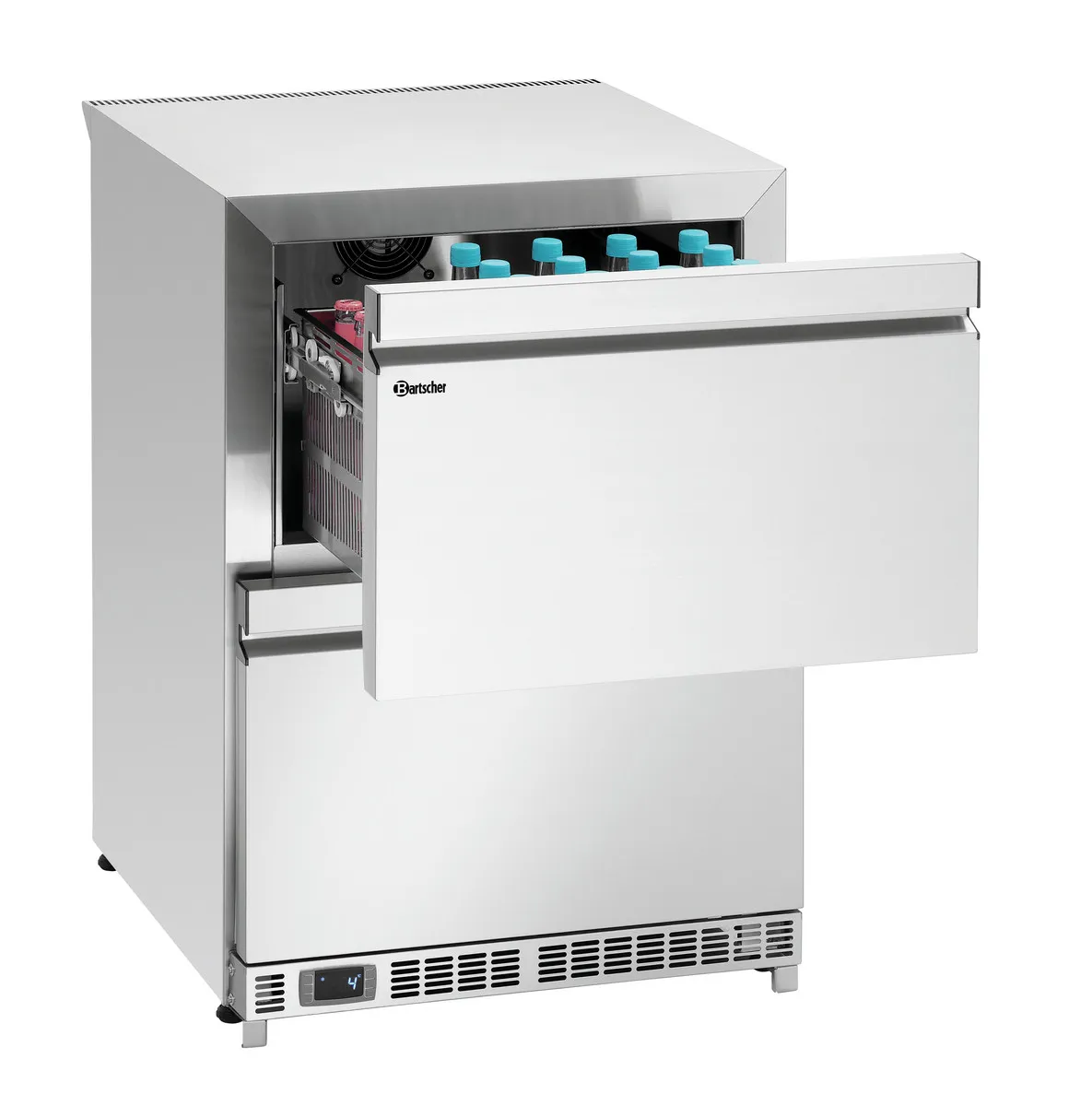 Chladnička s dvomi dverami a dvoma zásuvkami - Š 600 x H 600 mm