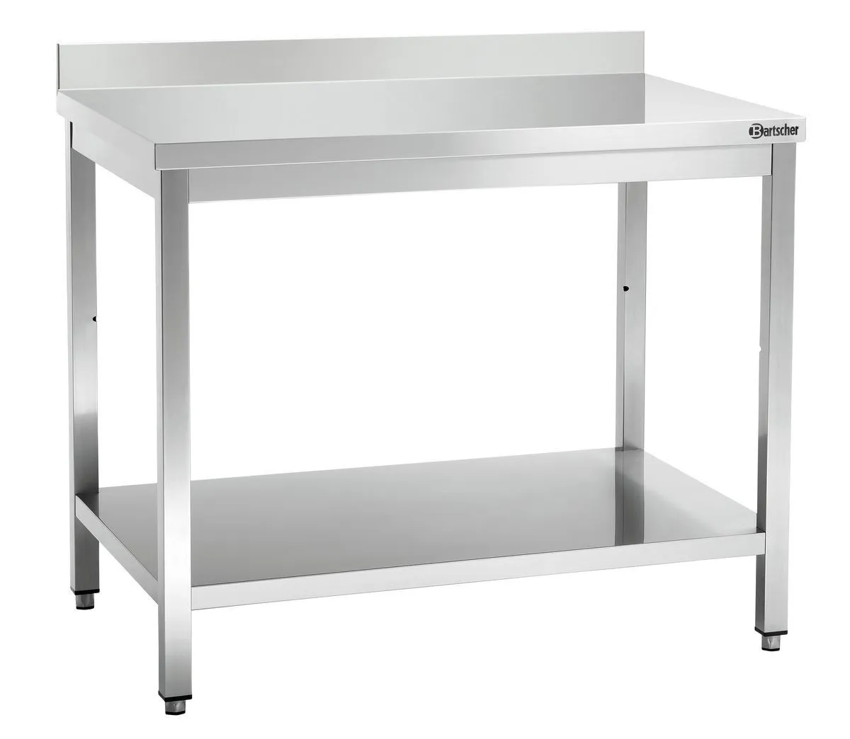 Nerezový stôl s chrbtovou opierkou - D 1800 x Š 700 mm