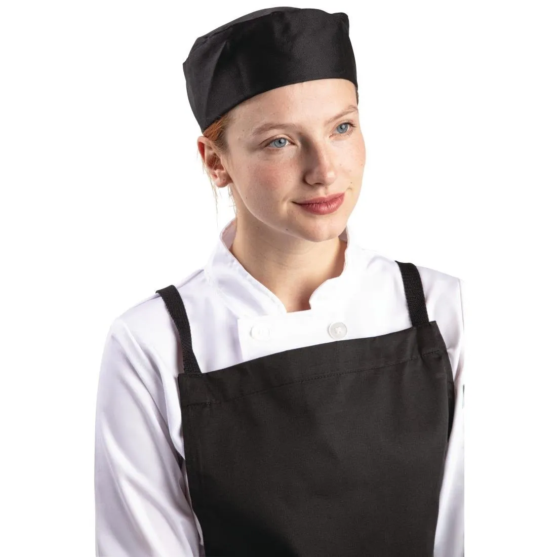 Kuchynská čiapka čierna z polystyrenu - veľkosť S