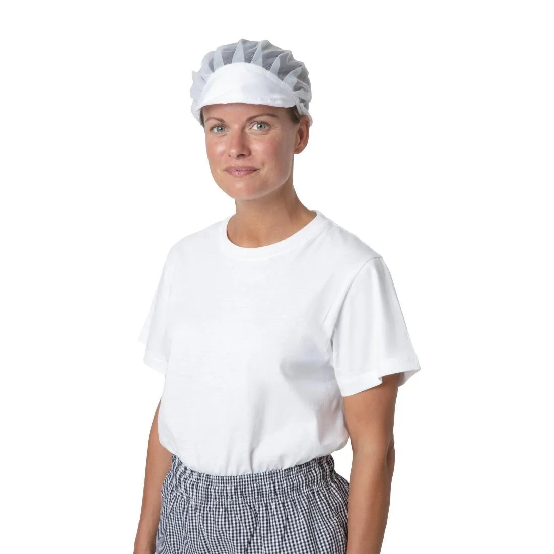 Charlotte s bielou šiltom z nylonu - jedna veľkosť