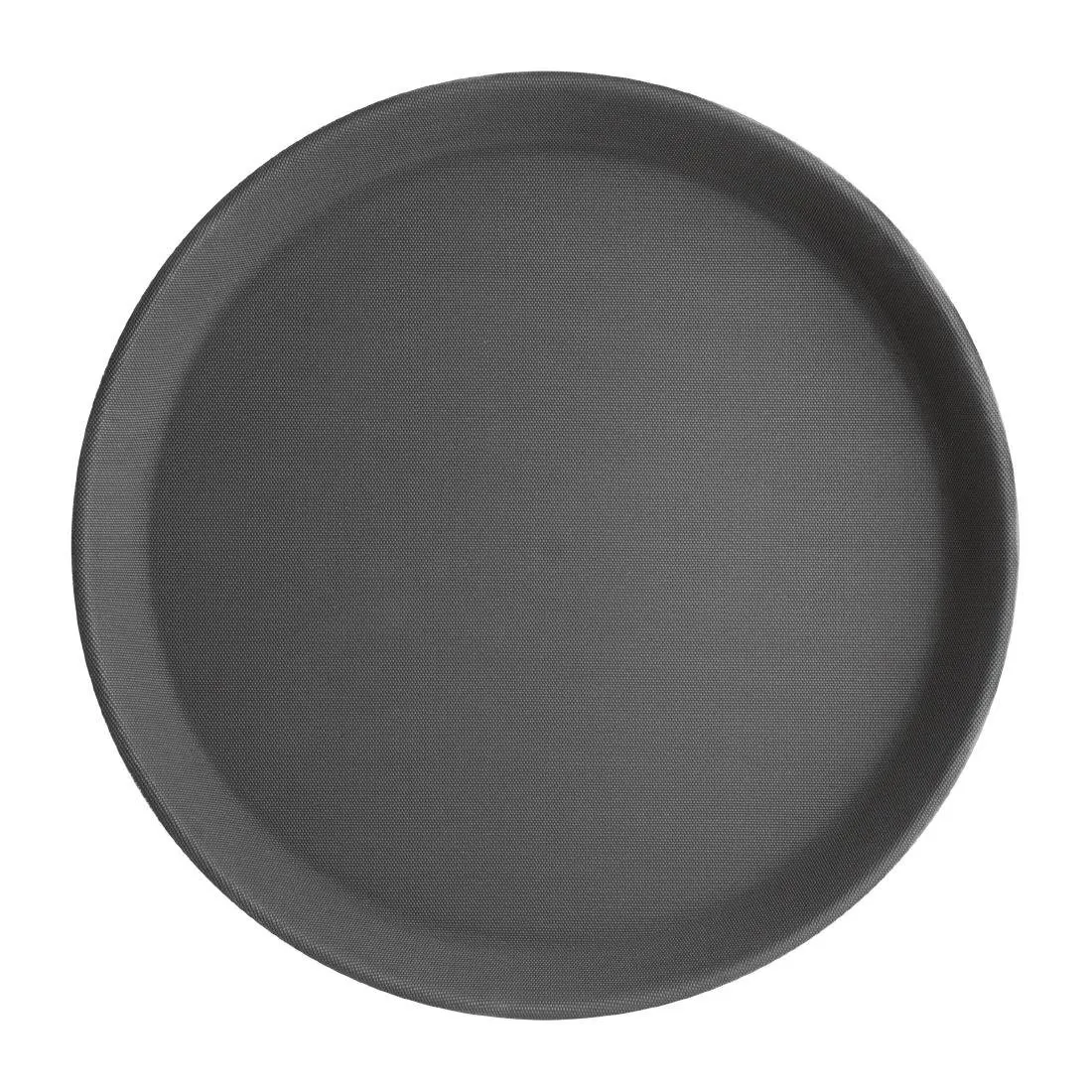 Čierny protišmykový okrúhly podnos - priemer 406 mm