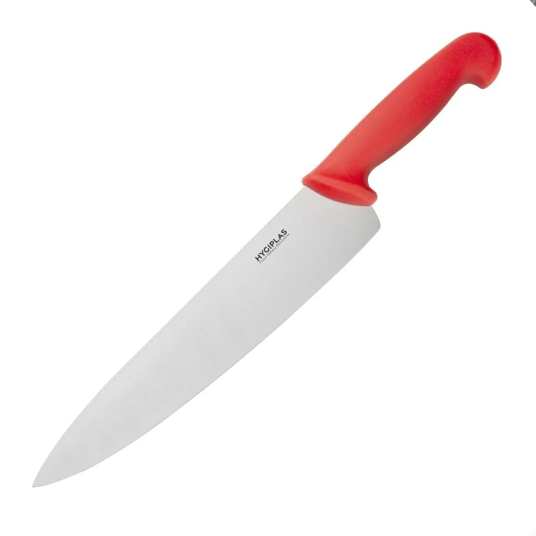 Kuchynský nôž červený - Dĺžka čepele 25,5 cm
