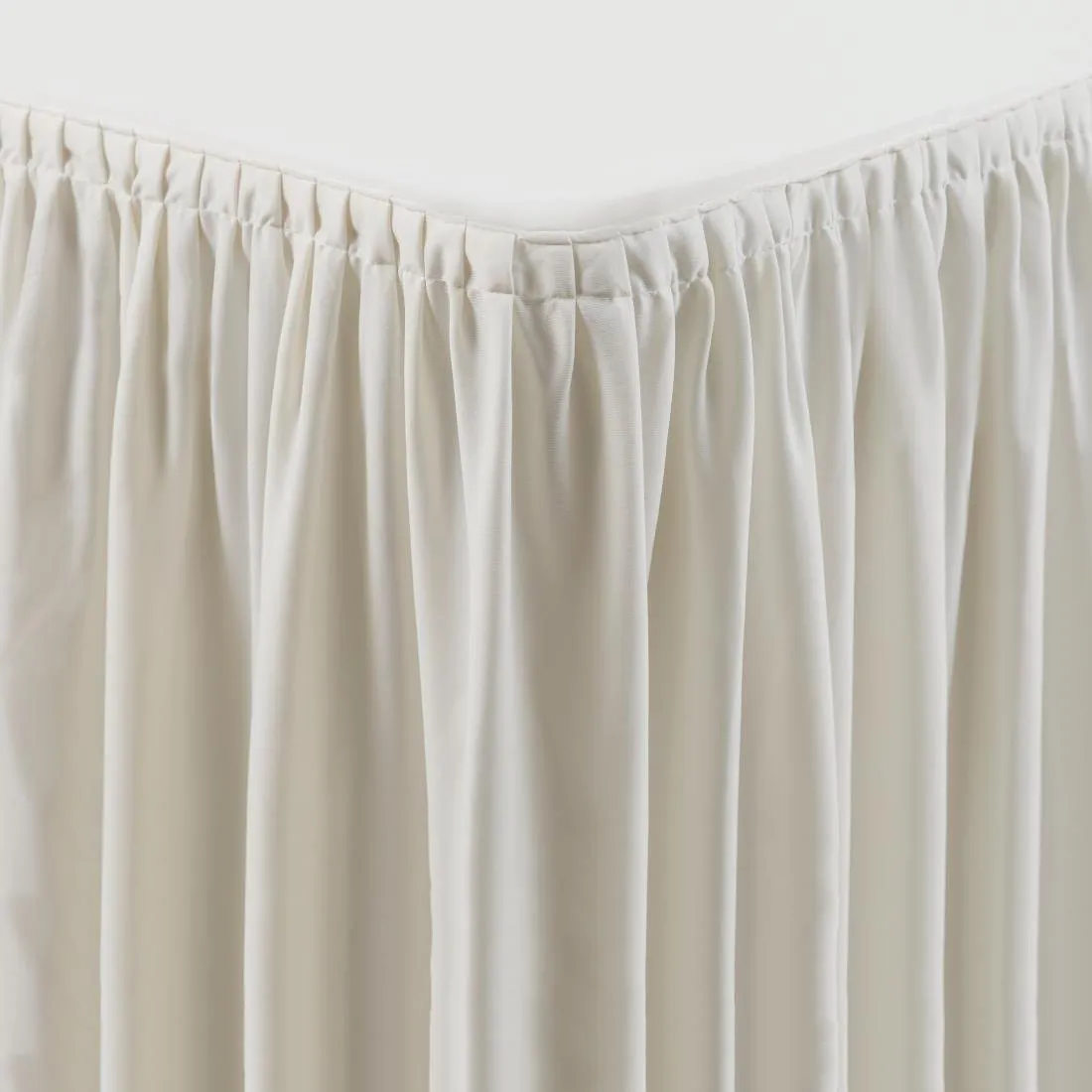 Obrus a zásterka krémového farbenia s riasením - 750 x 1820 mm