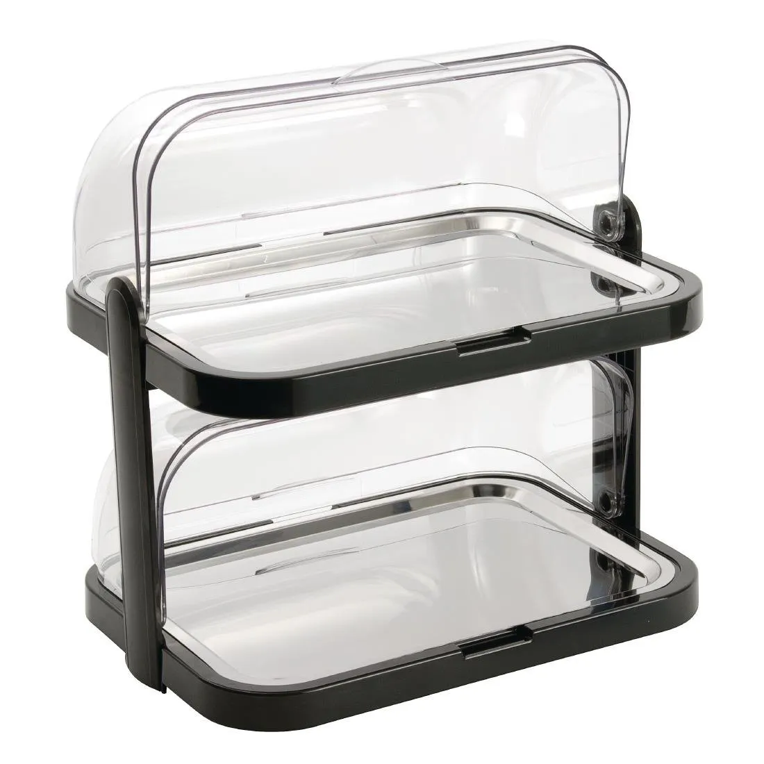 Refrigeračný stojan s 2 poschodiami a sklopiteľným vekom - 440 x 320 mm