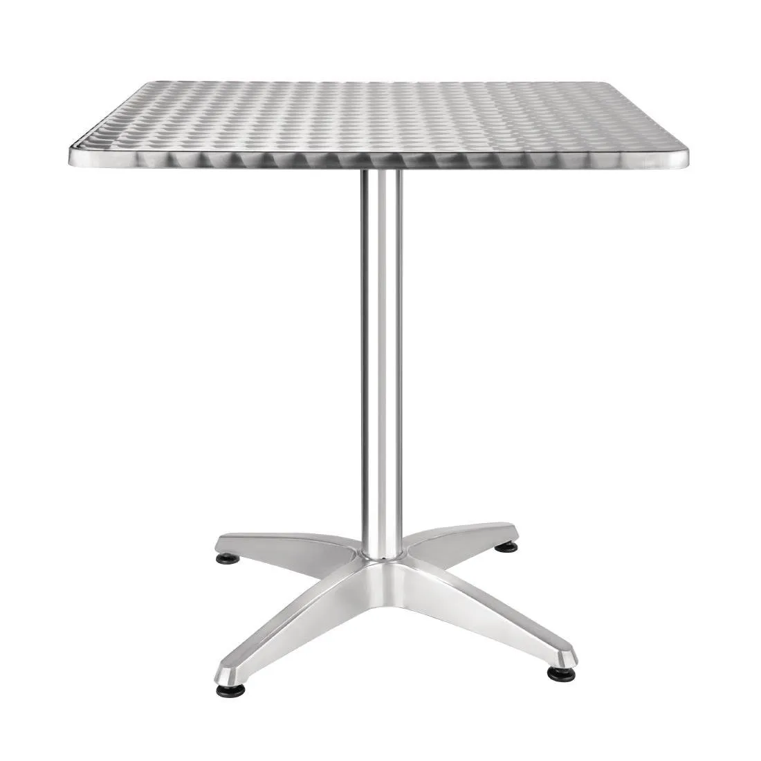 Stolík Bistrot štvorcový z nerezovej ocele - 700 x 700 mm
