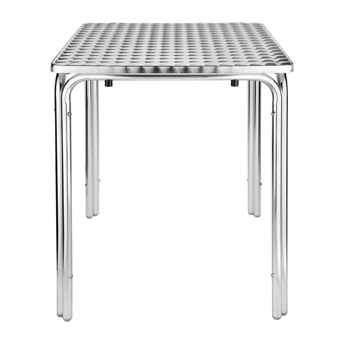 Štvorcový stolík z nerezovej ocele - 600 x 600 mm