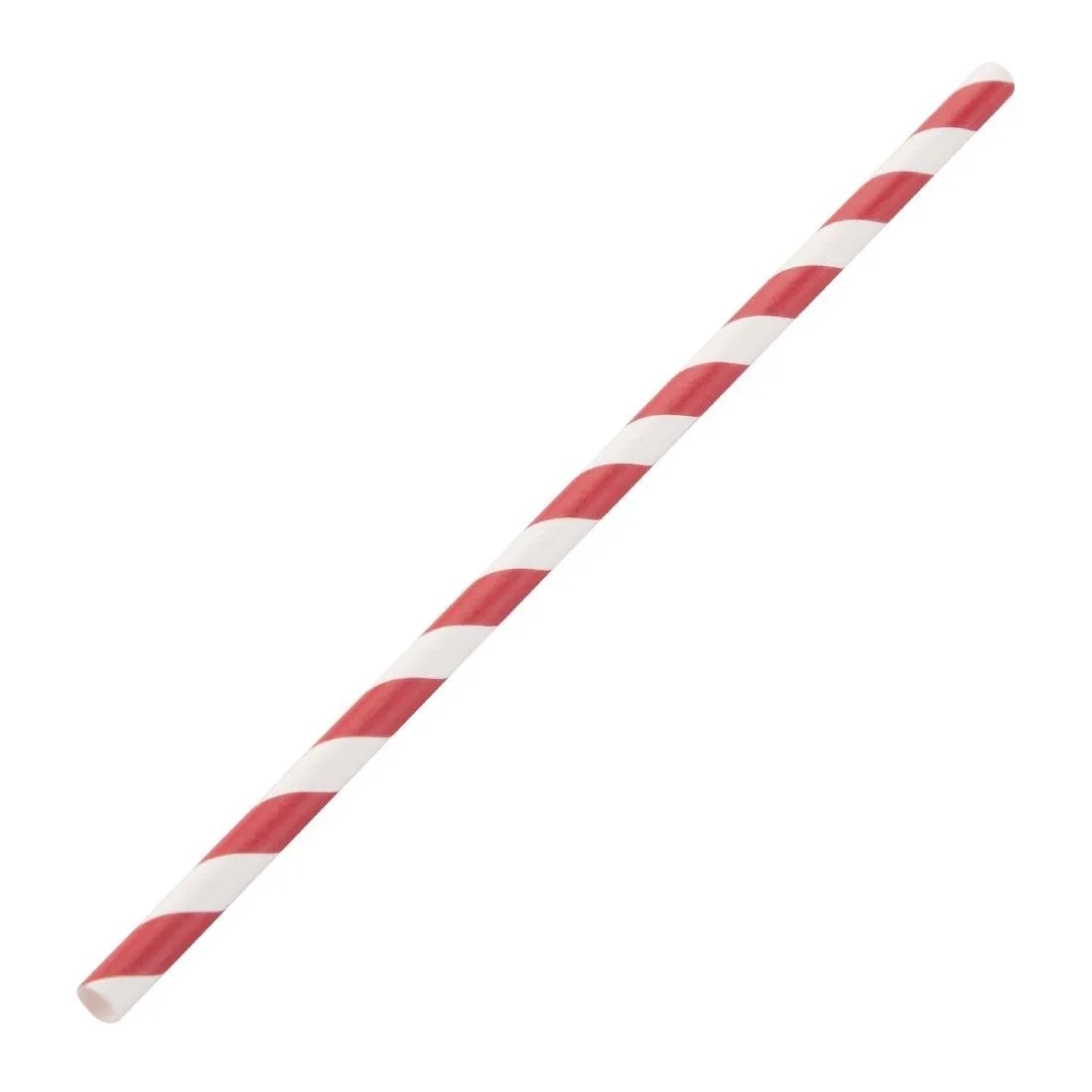 Kompostovateľné červeno-biele papierové slamky - Dĺžka 210 mm - Balenie 250 kusov