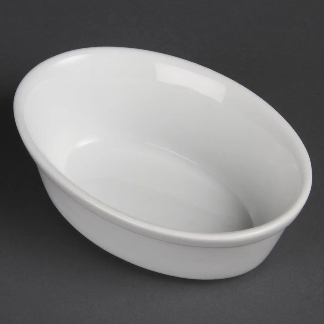 Oválne bielé gratinačné misky - 161 x 116 mm - Balenie 6 ks