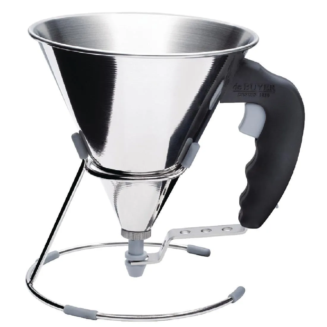 Mini nerezový lievik s automatickým pístom - 800 ml