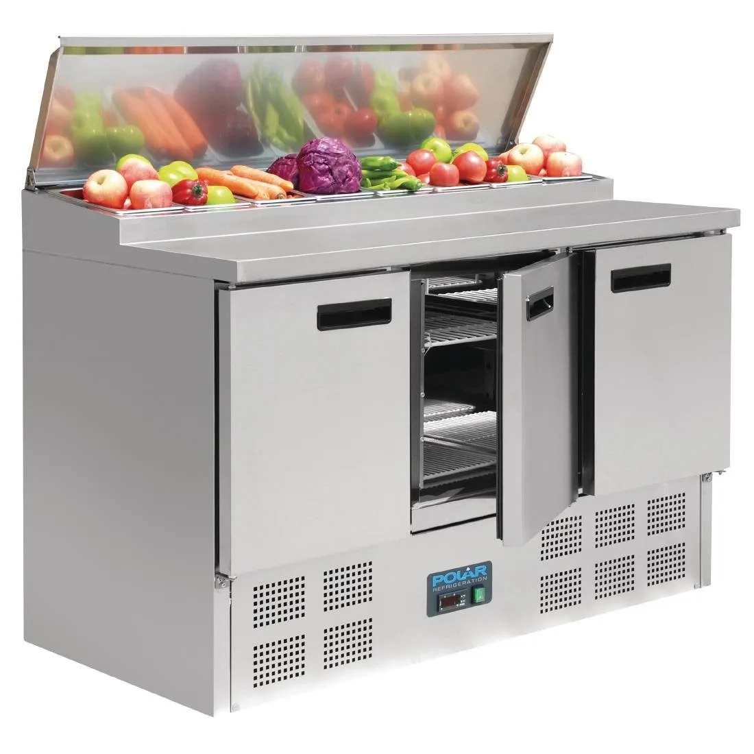 Chladiaci prípravný pult na pizzu a šaláty séria G - 390L - 8 GN 1/4 nádob