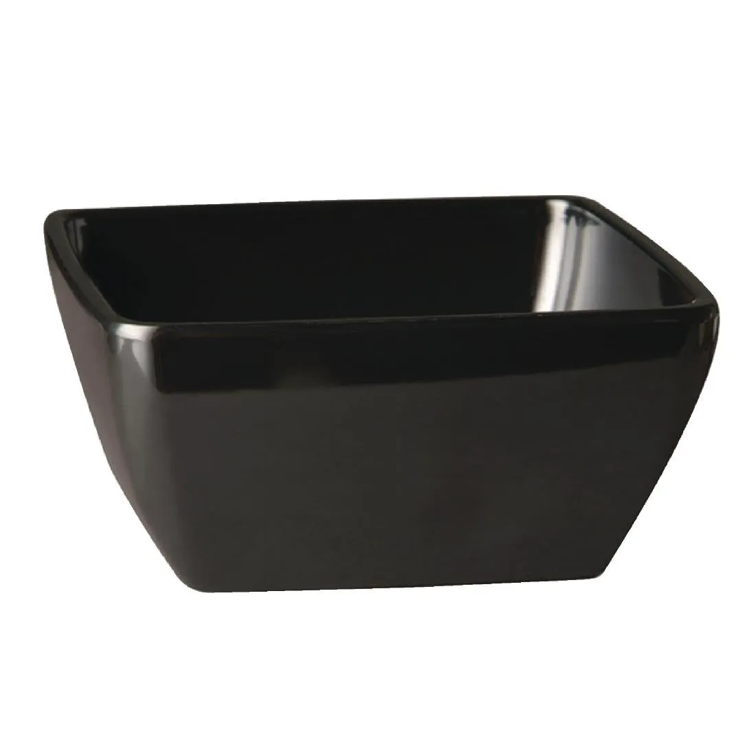 Bol štvorcový z čistej melamínu čierny - 125 mm