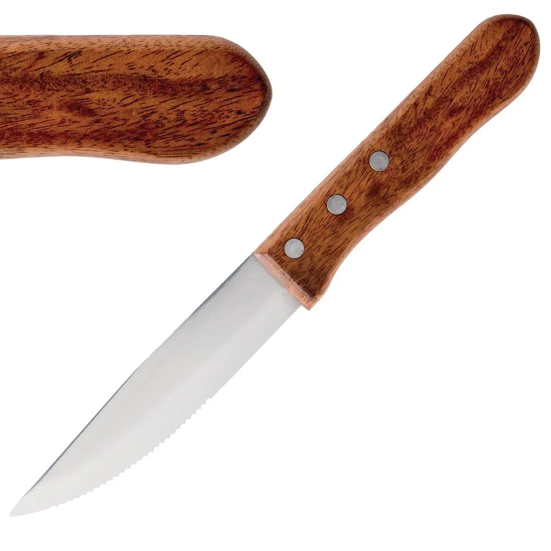 Steakové nože Jumbo s rukoväťou z palisandrového dreva - Balenie 12 kusov