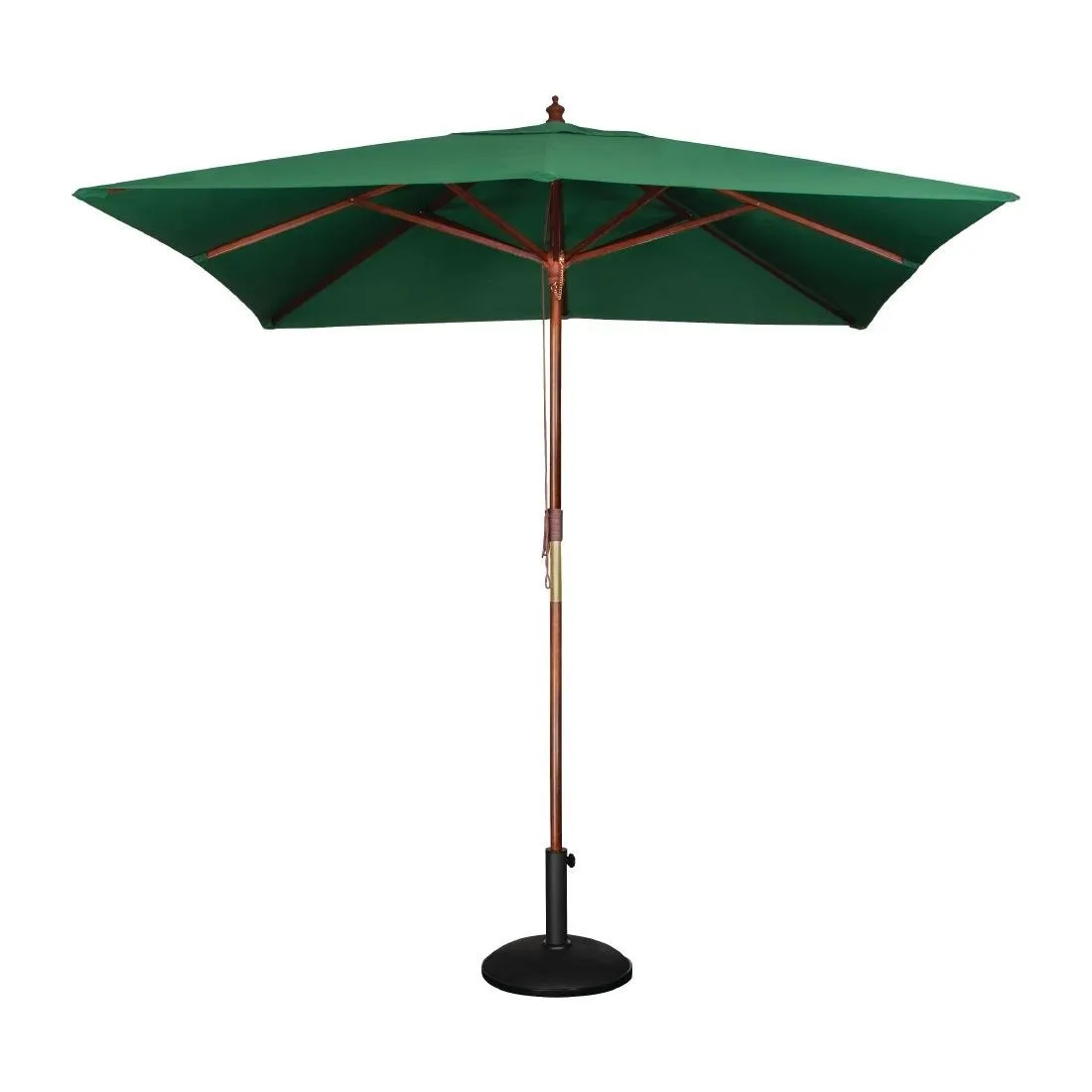 Štvorcový zelený slnečník - L 2500mm
