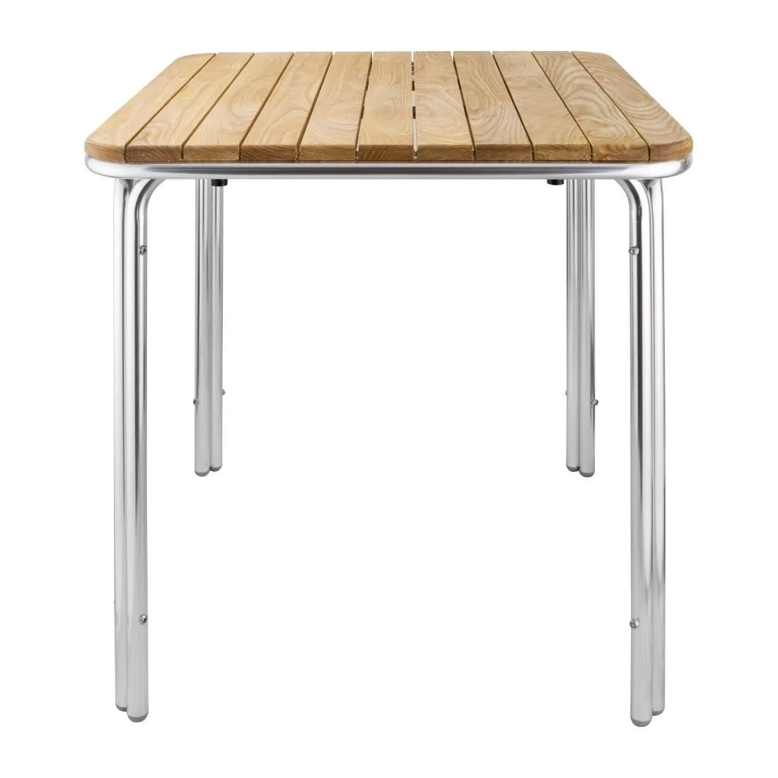 Štvorcový stôl z jaseňa a hliníka 700 mm