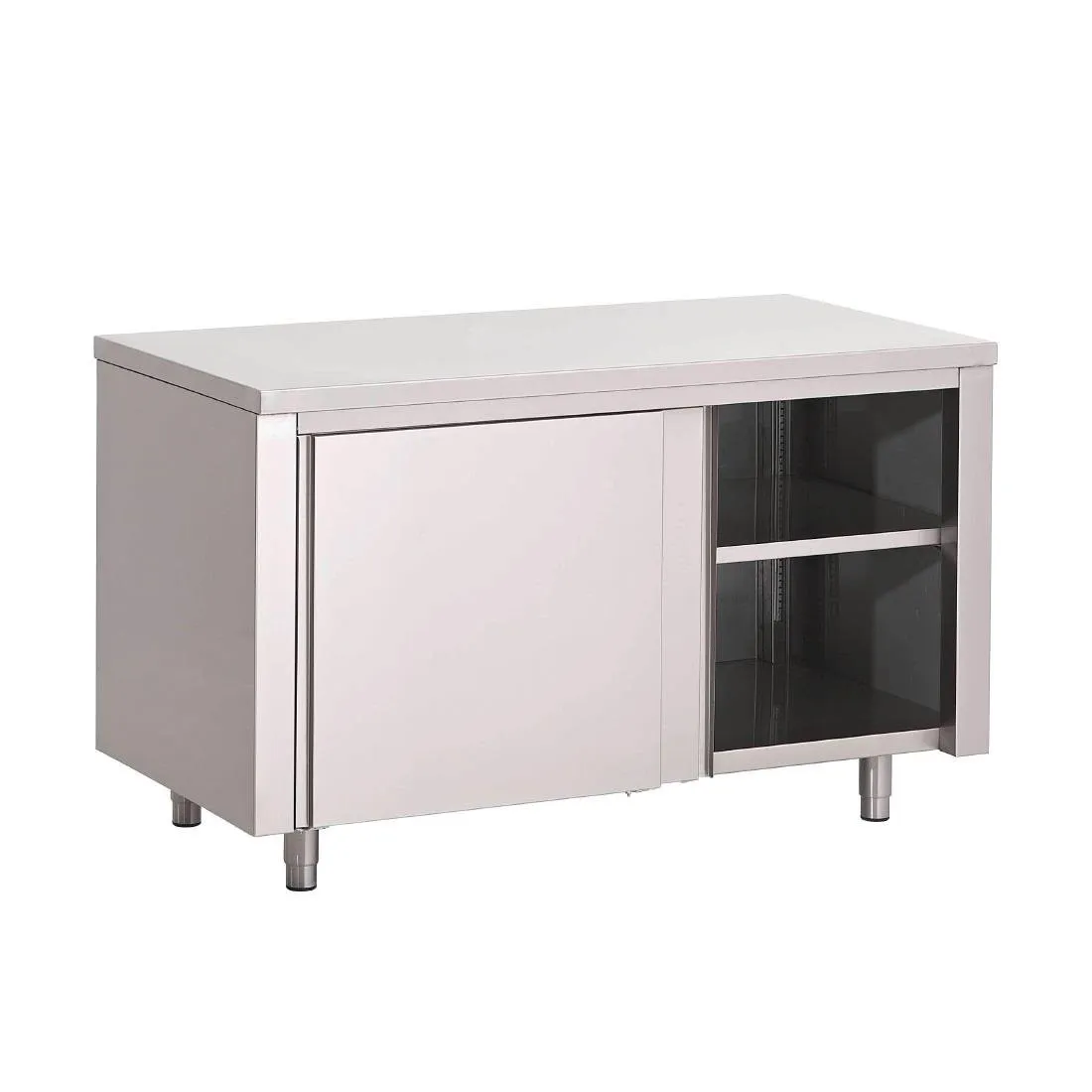 Nerezový nábytok s posuvnými dverami - Š 1200 x H 700 mm