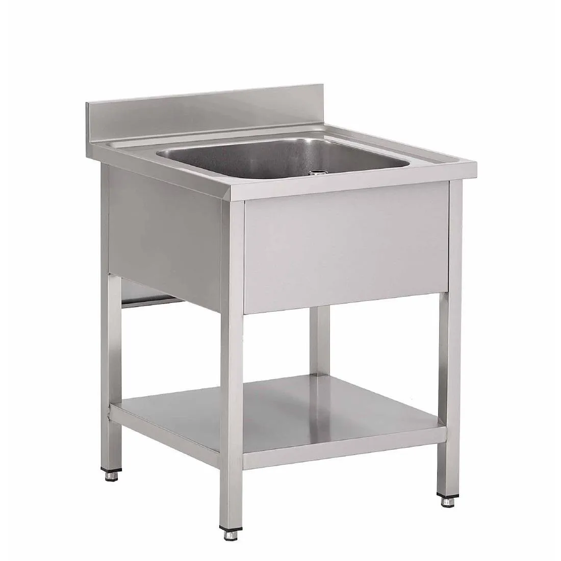 Ponorný drez s nerezovou poličkou 1 umývadlo - Š 700 x H 700 mm