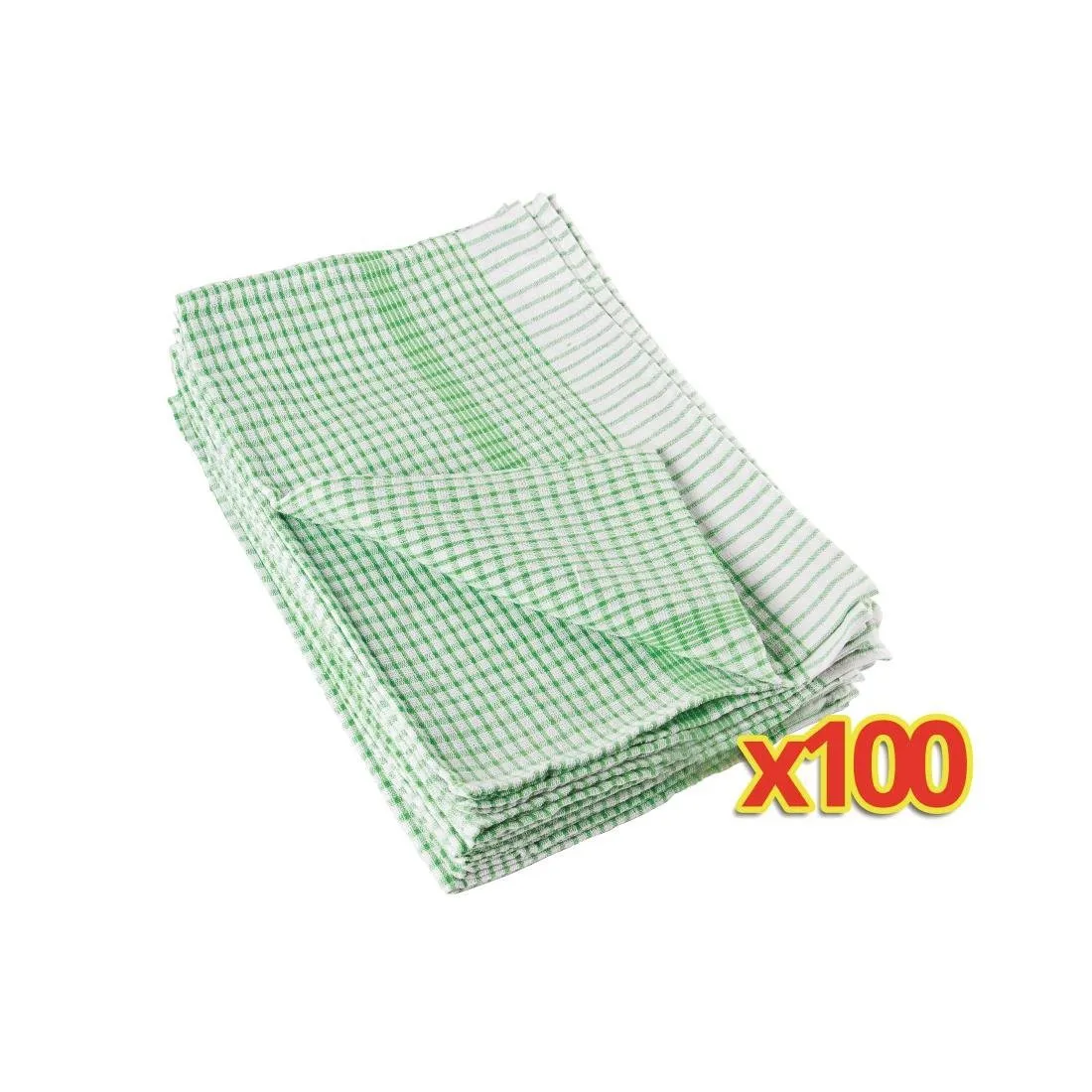 Sada 100 zelených utierok