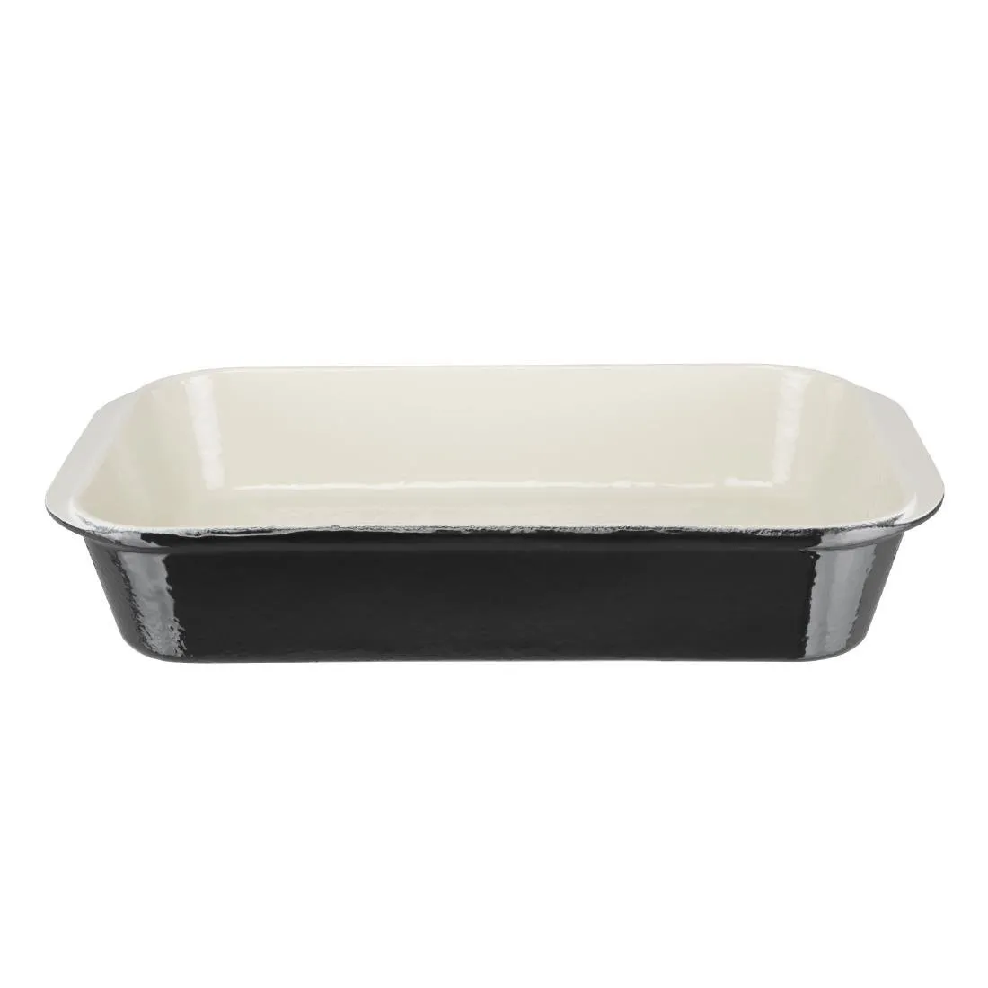 Plat na pečenie z čiernej liatiny - D 405 x Š 250 mm