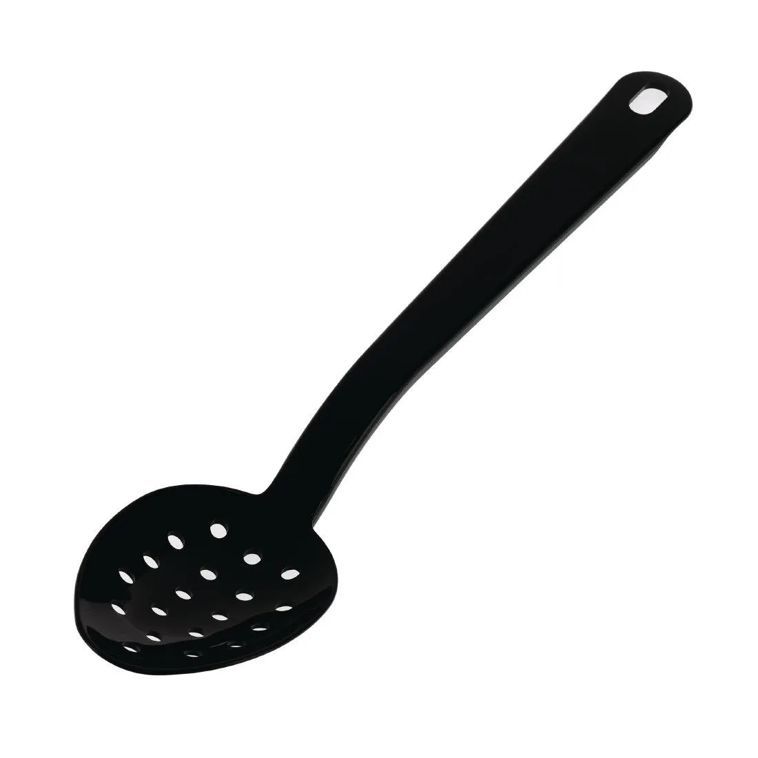 Perforovaná čierna servírovacia lyžica 270 mm